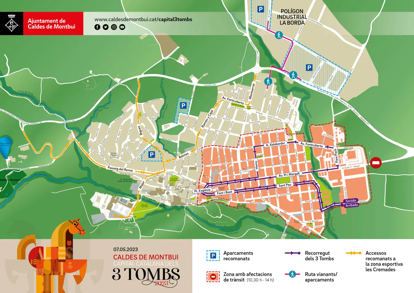 Representants de més de 40 poblacions i 60 carruatges visitaran Caldes a la Trobada Nacional dels Tres Tombs, el 7 de maig