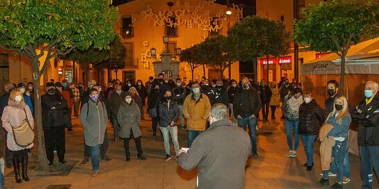 Concentració a Pineda per la llibertat de Pablo Hasél i la resta de presos
