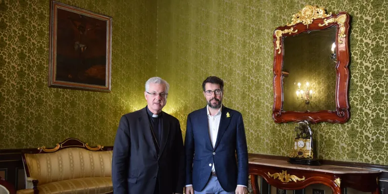 Reunió de l'arquebisbe d'Urgell i l'alcalde de la Seu