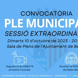 Ple municipal extraordinari de l’Ajuntament de Begur, 10 d'octubre de 2023 - episode art