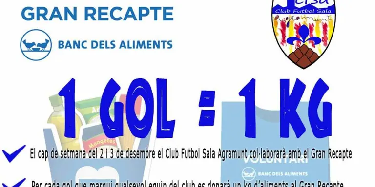 El Club de Futbol Sala se suma al Gran Recapte d'Aliments