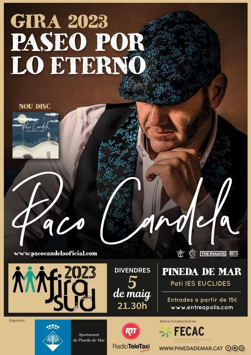 El cantant Paco Candela actuarà a Pineda aquest divendres