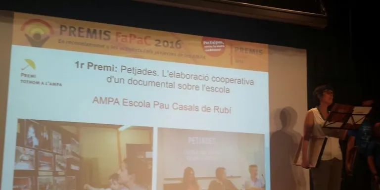L'AMPA del Pau Casals guanya els premis FAPAC amb 'Petjades'