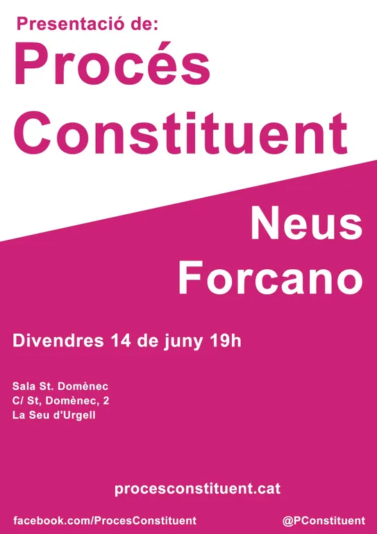 El Procés Constituent es presenta a la Seu