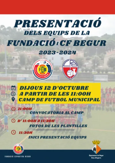 El futbol begurenc presenta els seus equips per a la temporada 2023/2024