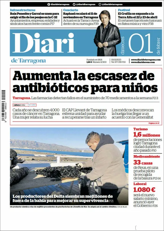 Consulta les portades dels diaris d'aquest 1 de febrer