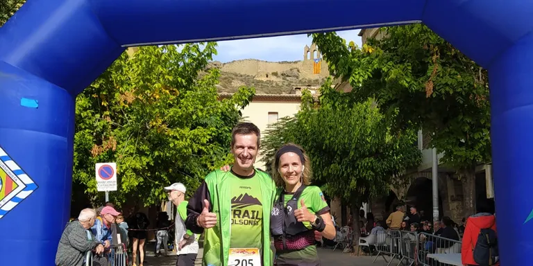 Dos podis de l'equip Trail Solsonès a la Cursa de l'Alta Segarra
