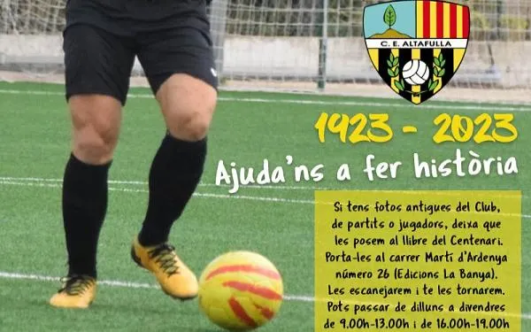 El CE Altafulla recollirà els 100 anys d’història en un llibre commemoratiu
