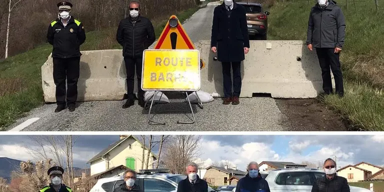 Puigcerdà tanca amb blocs de formigó els camins fronterers