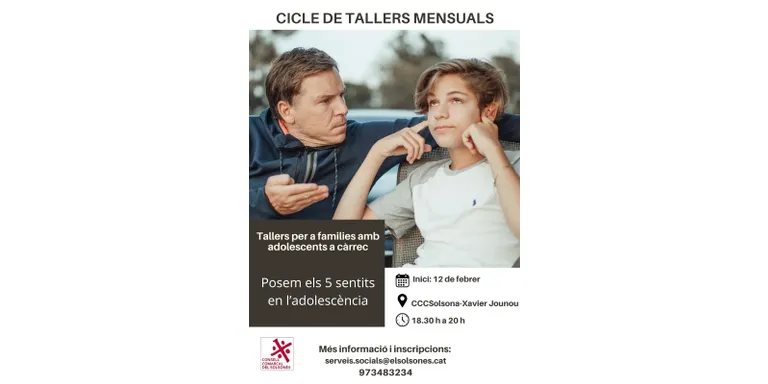 El Consell Comarcal promou cinc tallers per a famílies amb adolescents