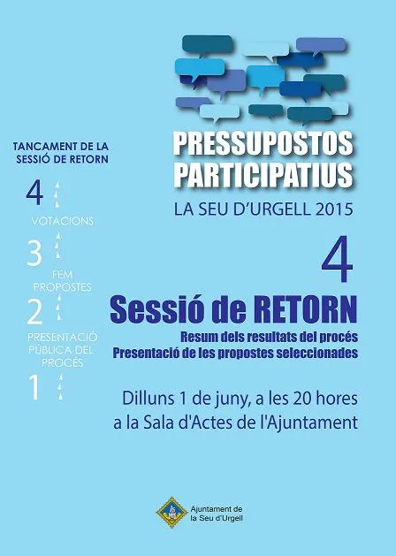 Sessió de tancament i conclusions dels primers Pressupostos Participatius de la Seu