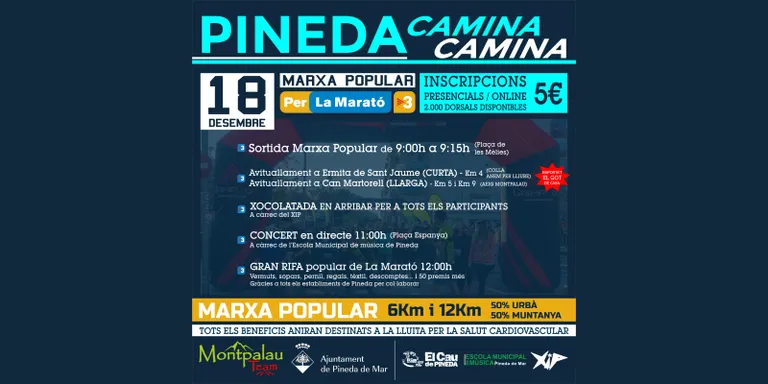 Pineda vol omplir els carrers per caminar per la Marató de TV3