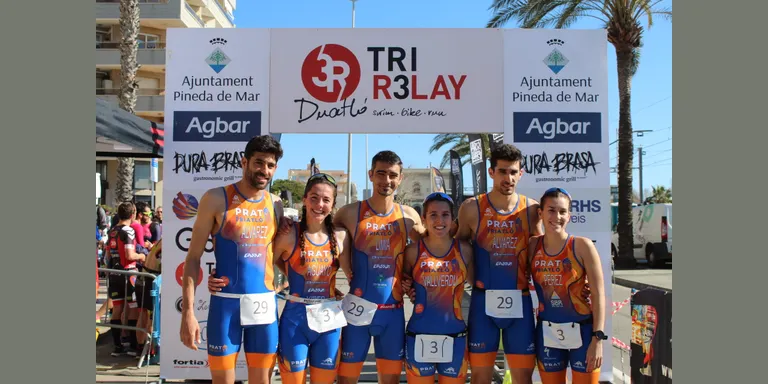 Els equips del Prat Triatló guanyen la Trirelay Duatló de Pineda