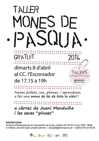 Taller de decoració i creació de mones de Pasqua adreçat a les famílies