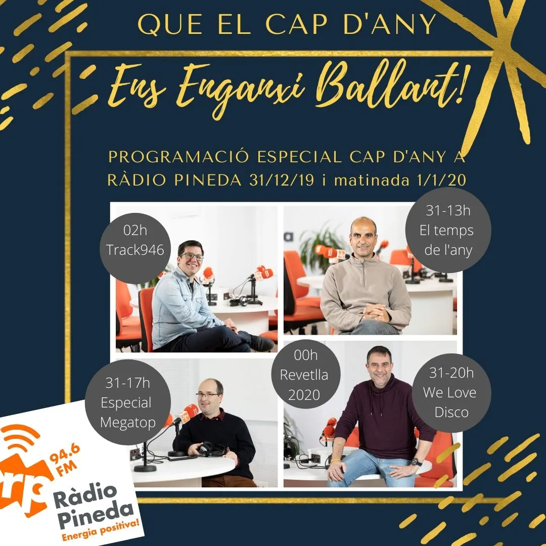 Programació Especial Cap d'Any a Ràdio Pineda
