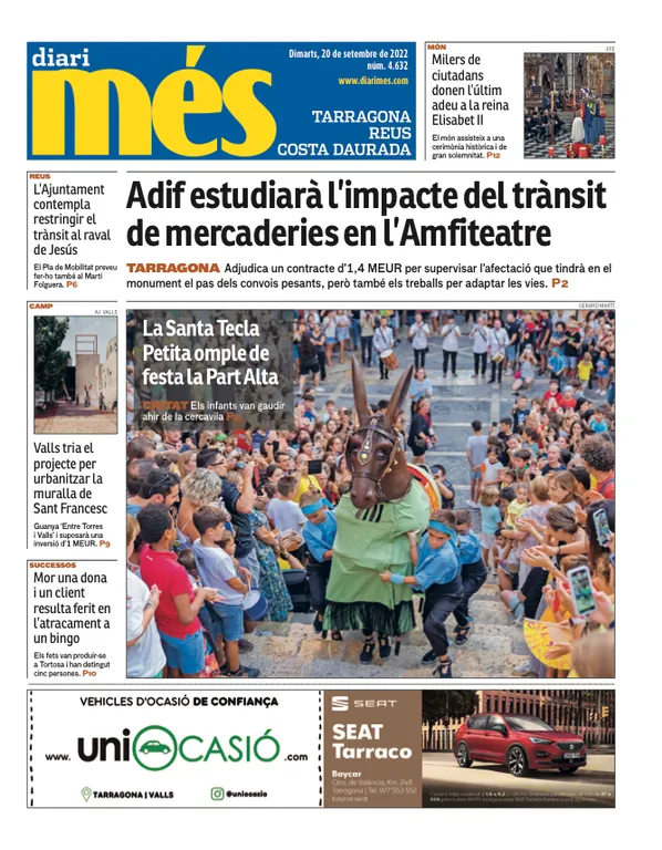 T'expliquem les portades dels diaris del territori d'aquest 20 de setembre