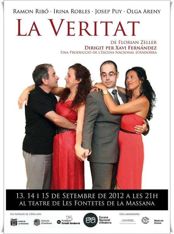 Dos actors de la Seu en escena a l'obra 'La Veritat', de Florian Zeller