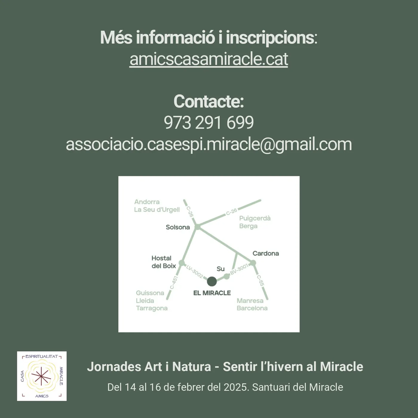El Santuari del Miracle acull aquest cap de setmana unes noves jornades de recolliment i connexió amb la terra i l'esperit