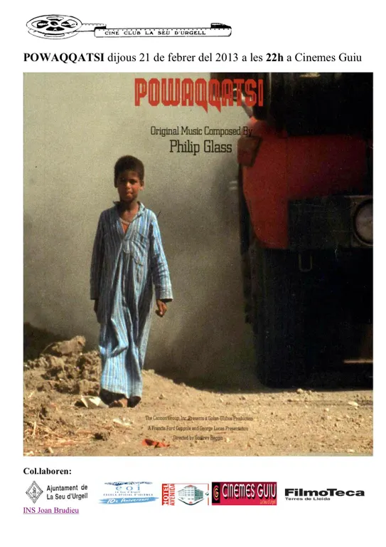 'Powaqqatsi', de Godfrey Reggio, nova proposta de Cineclub la Seu