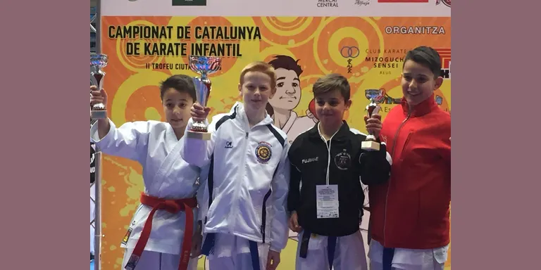 Bernat Vilà i Ylenia Jiménez, campions de Catalunya de karate