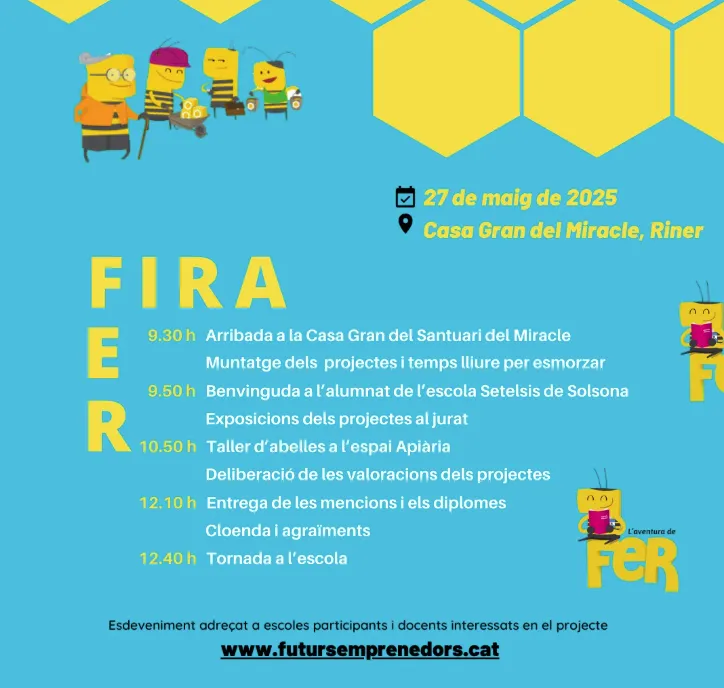 Més d'una quarantena d'alumnes de 5è de Setelsis participaran demà al Miracle a la Fira Futurs Emprenedors Rurals