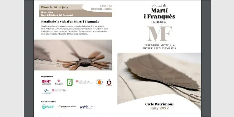 Martí Franquès protagonitza un cicle sobre patrimoni a Tarragona, amb la participació d'Altafulla
