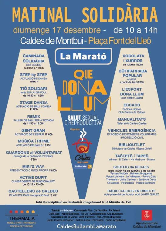 La societat civil de Caldes es mobilitza per la Marató de TV3