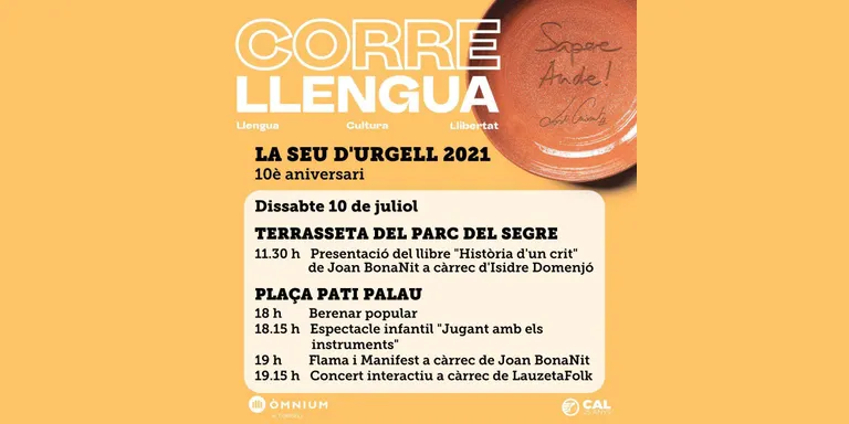 Òmnium Alt Urgell celebra la 10a edició del Correllengua a la Seu d'Urgell