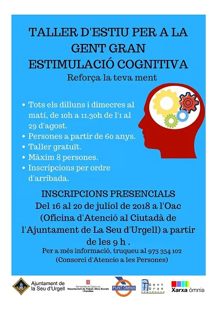 Taller d’estimulació cognitiva per a gent gran al Punt Òmnia