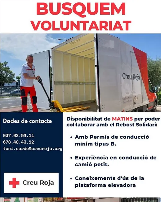 La Creu Roja de l'Alt Maresme busca voluntariat