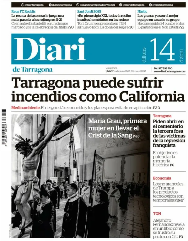 Cop d'ull als diaris d'aquest dilluns 14 d'abril