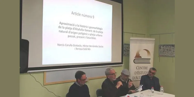 El Centre d'Estudis d'Altafulla presenta els seus Estudis Altafullencs a Baix a Mar, aquest divendres