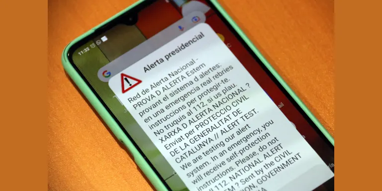 La prova del sistema d'alertes a telèfons mòbils de Protecció Civil a Tarragona,Terres de l'Ebre i Penedès es repetirà el 13 de juny