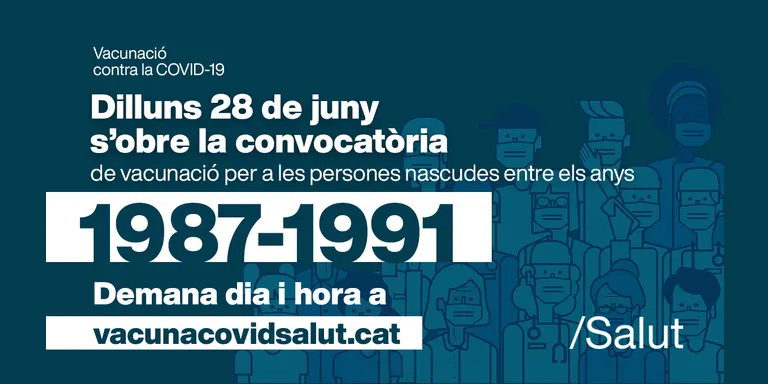 Els nascuts entre el 1987 i el 1991 ja poden demanar cita per vacunar-se a partir de dilluns