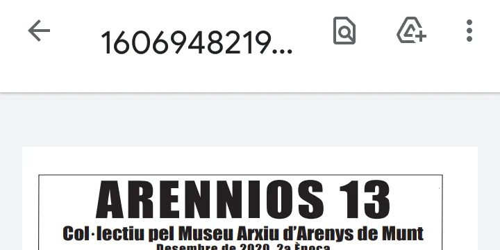La revista Arennios número 13 que realitza el Col·lectiu pel Museu Arxiu no es podrà presentar públicament, però trobareu el número a les llibreries