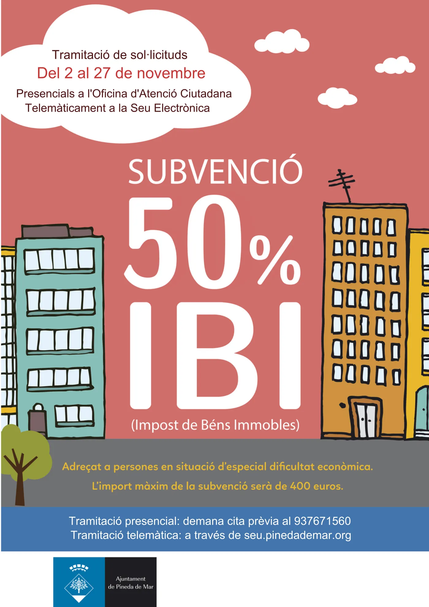 Subvenció de fins el 50% de l'IBI a Pineda
