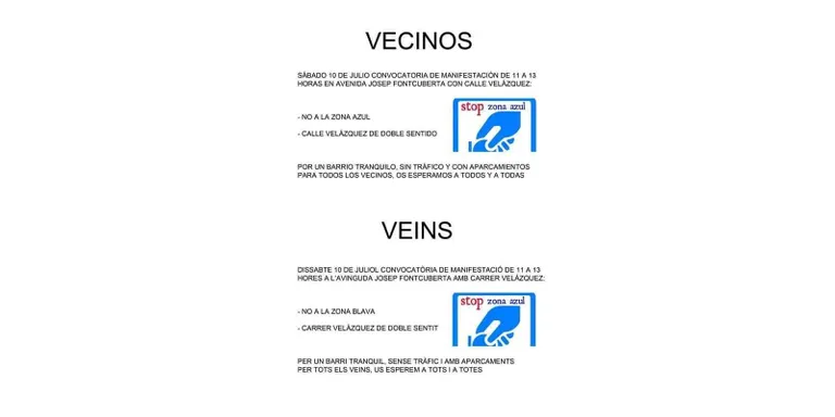 Aquest dissabte veïns del barri de Can Rossell tallaran el carrer Velázquez
