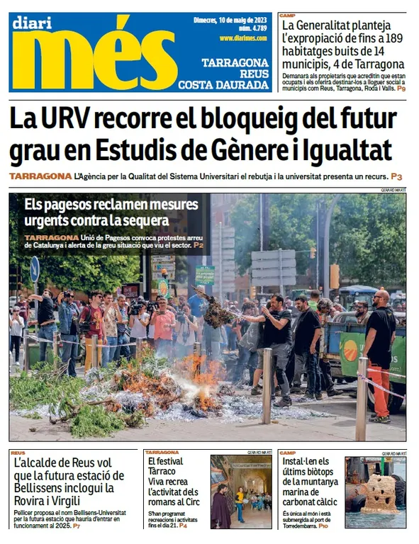 Consulta les portades dels diaris d'aquest 10 de maig