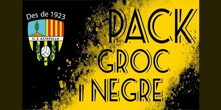 El ‘Pack Groc-i-negre’ del CE Altafulla permetrà als seus jugadors i socis gaudir d’una trentena de descomptes en comerços locals
