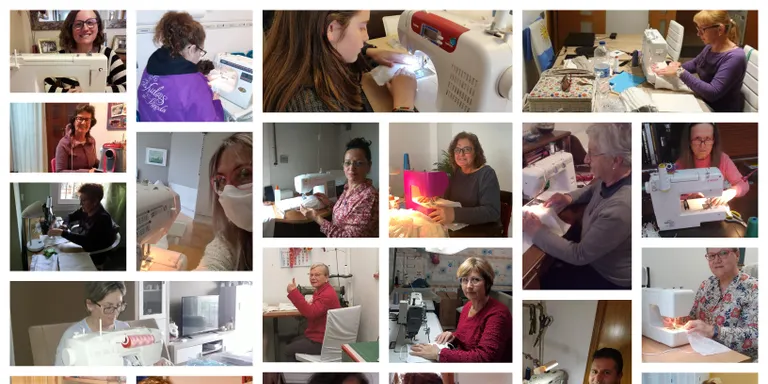 El voluntariat de Pineda ja supera les 5.000 mascaretes, amb 110 persones cosint a casa