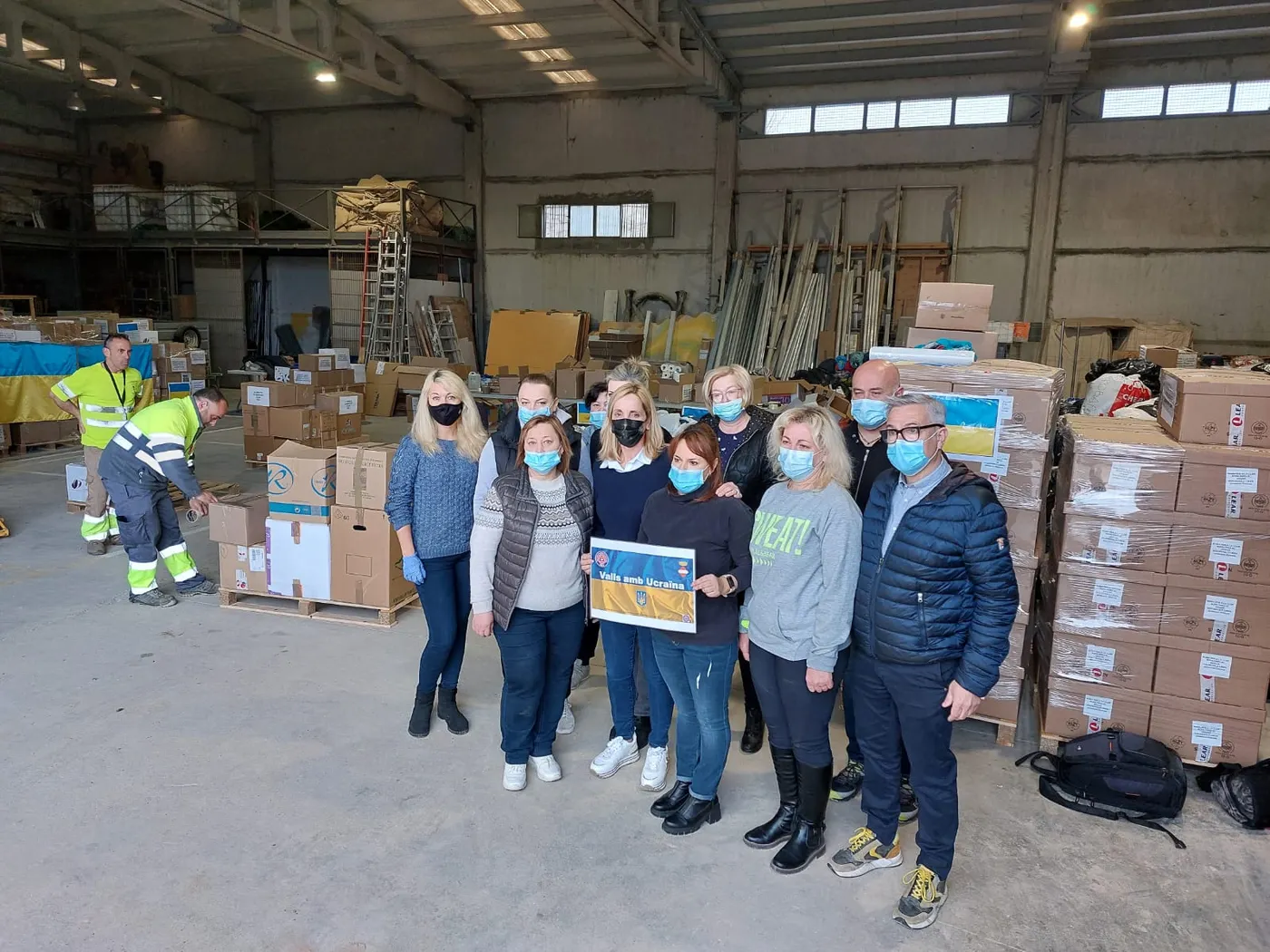 Valls aconsegueix recaptar 30 tones de productes bàsics per Ucraïna