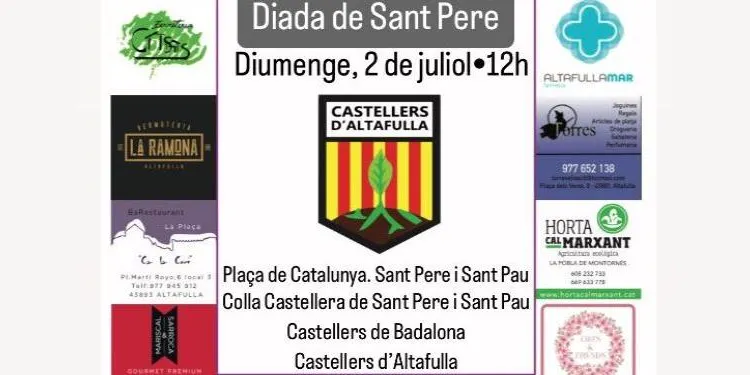 Els Castellers d'Altafulla afronten la diada a Sant Pere i Sant Pau amb la confiança de la feina feta per Sant Joan