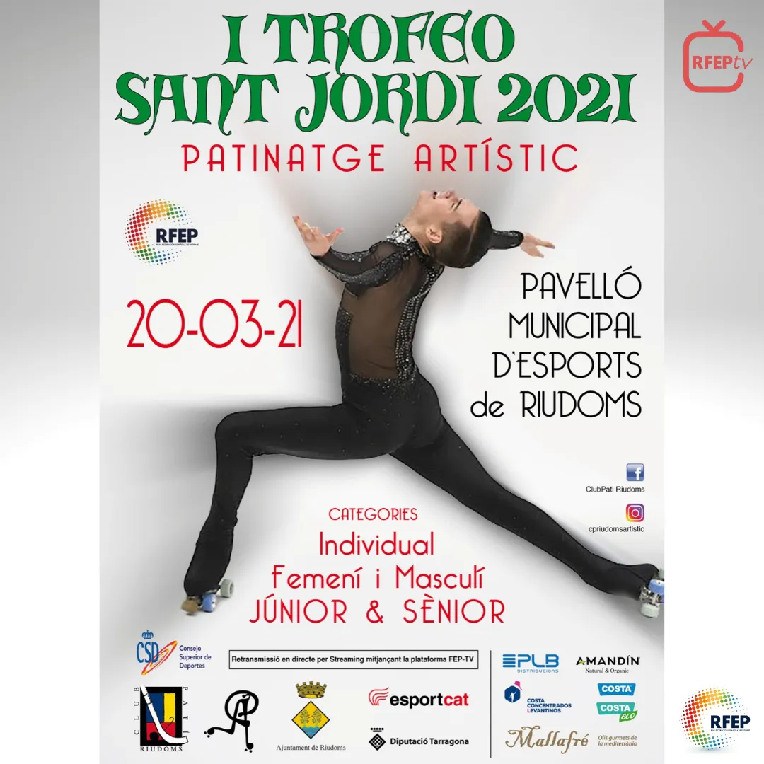 Riudoms acull el Trofeu Sant Jordi 2021 de patinatge artístic