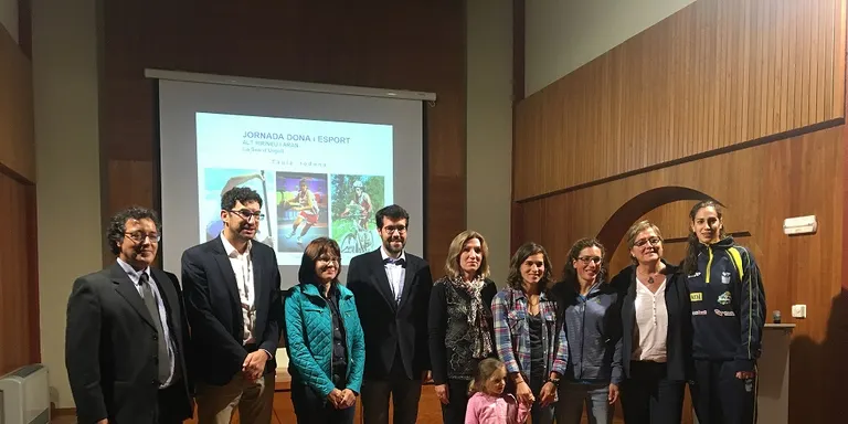 Maialen Chourraut, Roser Español i Tania Pérez, a la Jornada Dona i Esport a l'Alt Pirineu