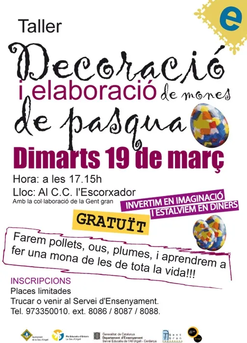 Taller de decoració i creació de mones de Pasqua a la Seu