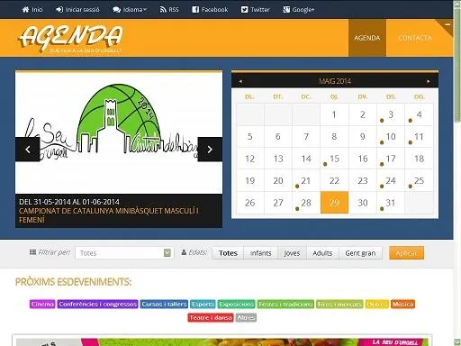 L'Ajuntament de la Seu crea un web d'agenda d'activitats