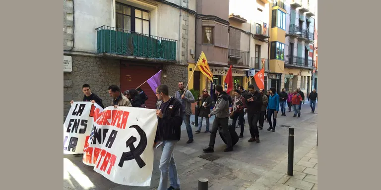 Manifestació a la Seu amb motiu del Primer de Maig