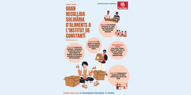 L’Institut de Constantí organitza una campanya de recollida solidària d’aliments