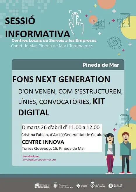 El Centre Innova de Pineda organitza una xerrada per saber accedir als fons Next Generation