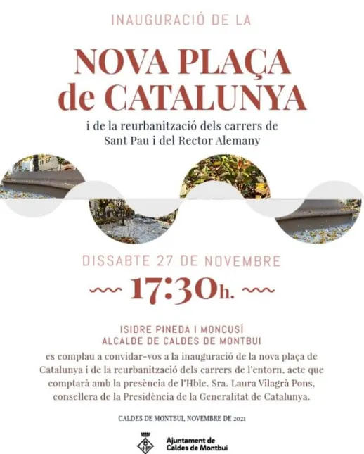 La reforma de la plaça de Catalunya i els entorns s'inaugurarà el dissabte 27 de novembre
